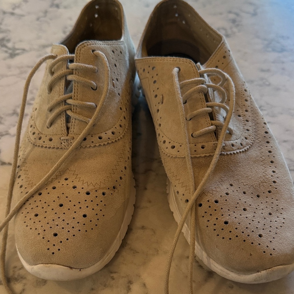 Cole Haan Zerogrand Women’s Grey Suede Oxford Shoes